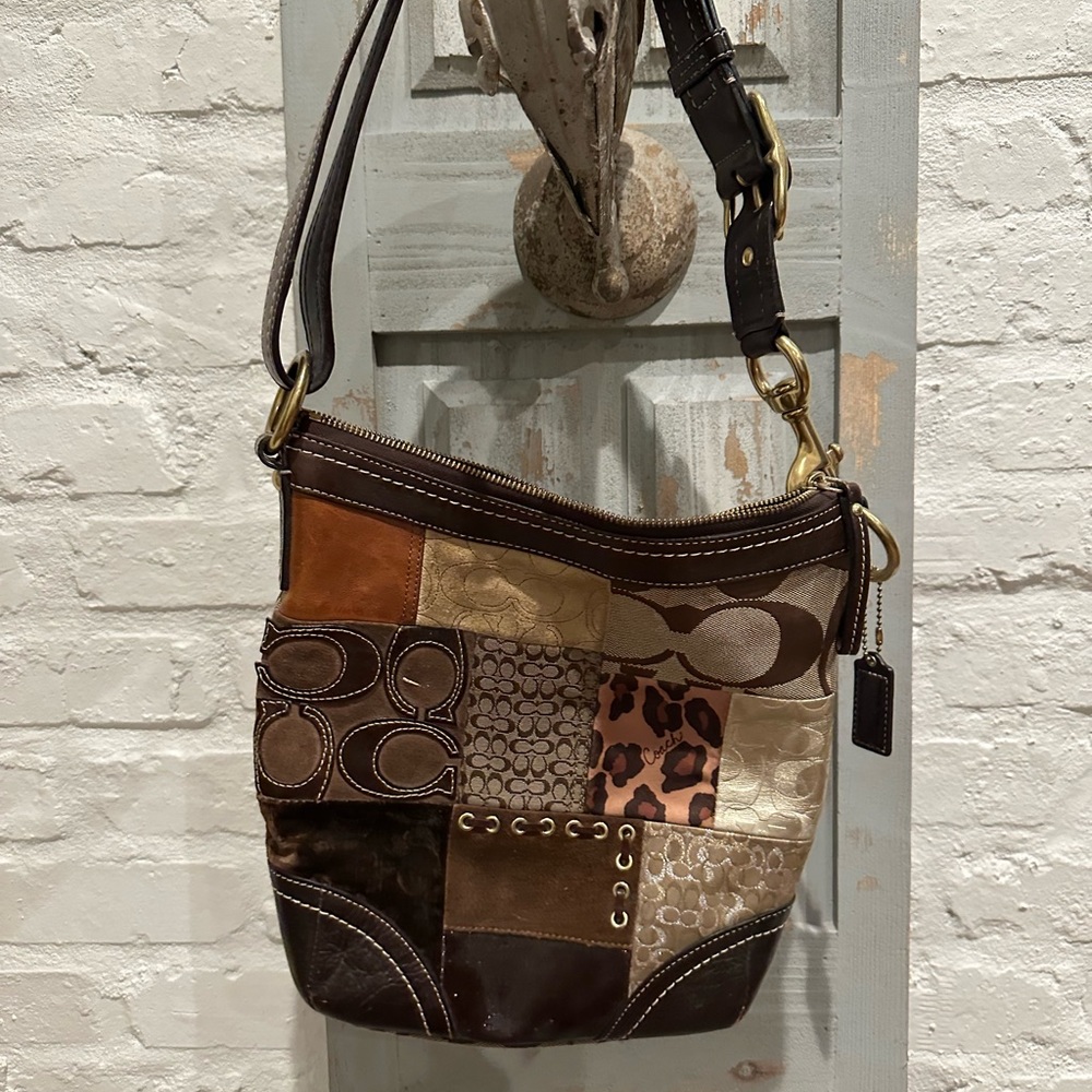 Coach Patchwork Design Medium Shoulder Bag - image 2